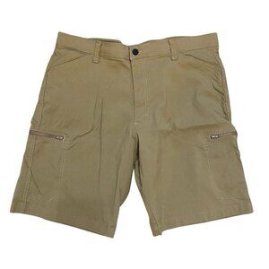 Wrangler Men's Shorts Size 38 Zip Close Pockets Carpenter Tan Stretch